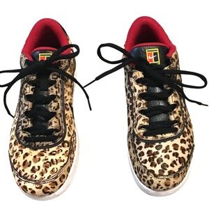 Women’s "FEAR LESS” Nike Court Air Vapor Wing Premium Leopard Print Sneakers - 8
